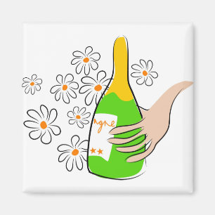 Aimant bouteille de vin