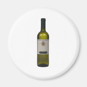 Aimant Bouteille de vin de qualité avec l'étiquette vid