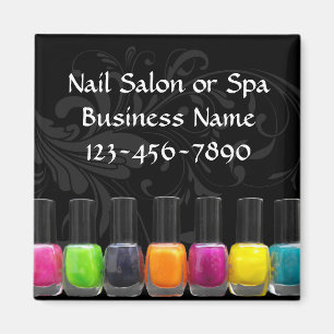 Aimant Bouteilles colorées de vernis à ongles, salon