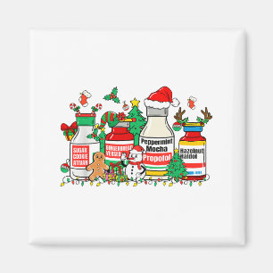 Aimant Bouteilles de médicaments de Noël Humour d'infirmi