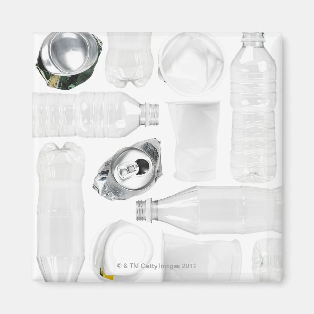 Aimant Bouteilles, tasses et boîtes en aluminium en plast (Devant)