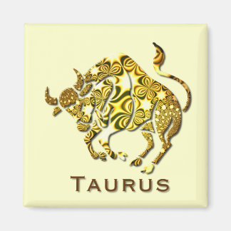 Aimant Bouton Carré Taurus Zodiac
