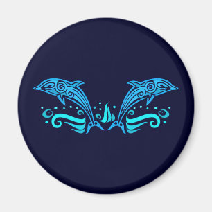 Aimant Bouton Dauphins tribaux