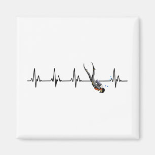 Aimant Bouton de coeur de plongée SCUBA