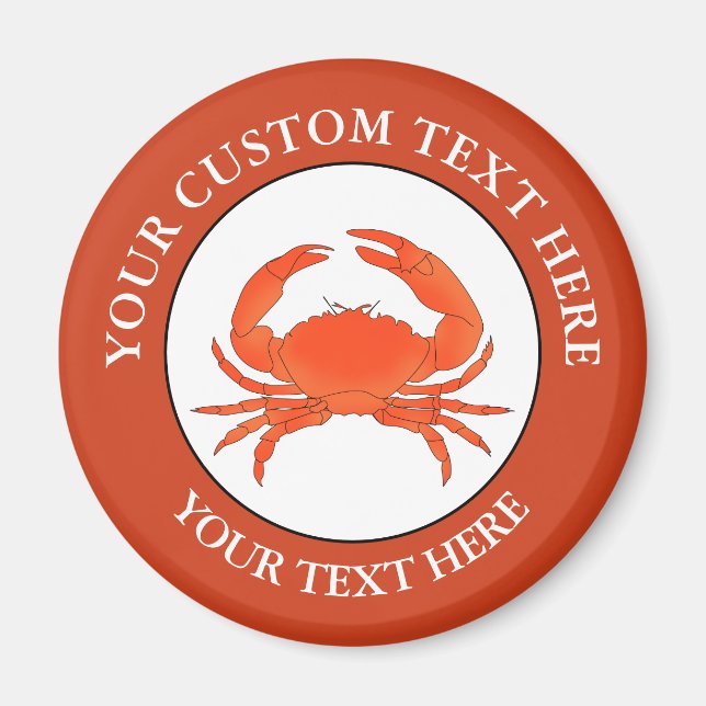 Aimant Bouton d'icône de logo de texte personnalisé (Devant)