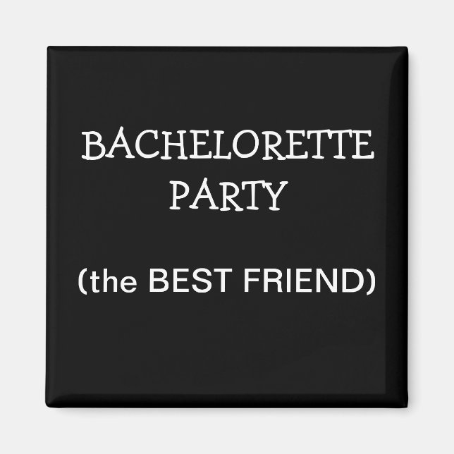 Aimant Bouton d'ID de partie de bachelorette personnalisé (Devant)