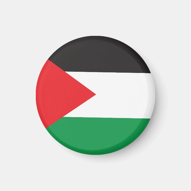 Aimant Bouton Palestine, Drapeau Patriotique Palestinien (Devant)
