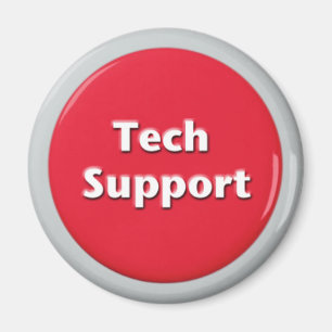 Aimant Bouton Panique rouge du support technique