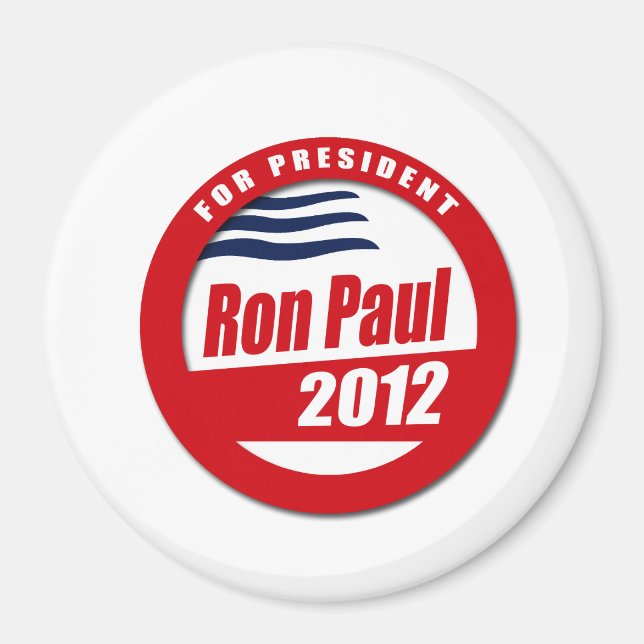 Aimant Bouton Ron Paul 2012 (Devant)
