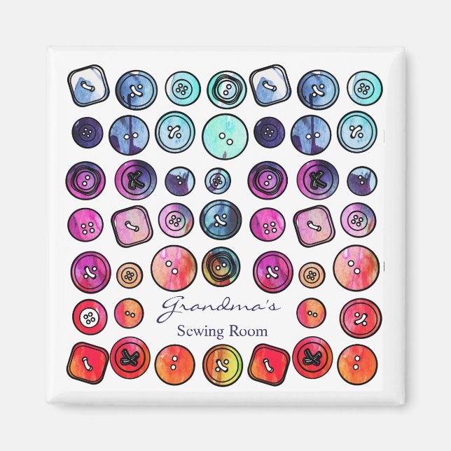 Aimant Boutons de couture personnalisés (Devant)