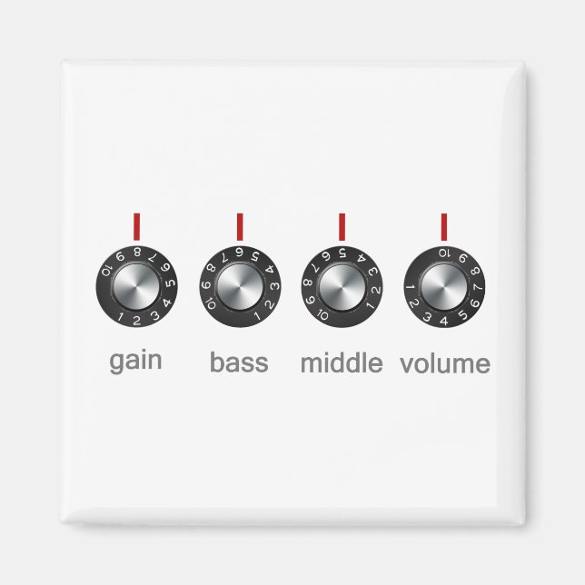 Aimant Boutons de guitare Amp (Devant)