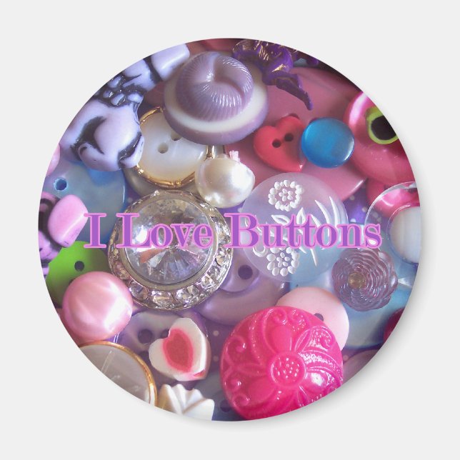 Aimant Boutons I Love (Devant)