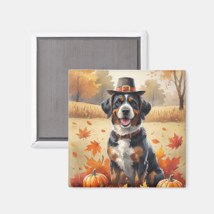 Aimant Bouviers des Flandres Feuilles d'automne Action de