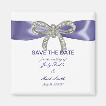 Bow Diamond Bleu Violet Enregistrer l'aimant Date