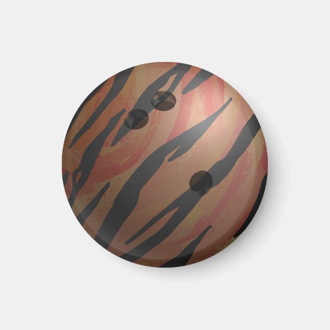 Aimant Bowling Ball Tiger Orange (Devant)