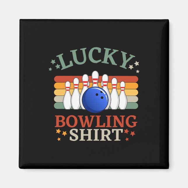 Aimant Bowling Drôle C'Est Mon Équipe De Frappe De Bowlin (Devant)