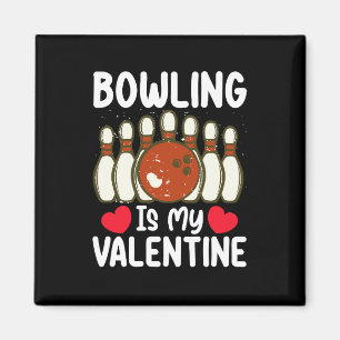 Aimant Bowling Est Mon Coeur D'Amour De La Saint-Valentin