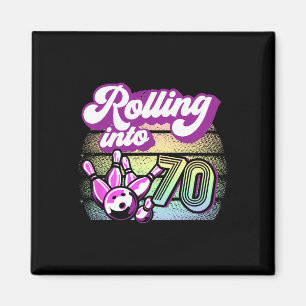 Aimant Bowling Party Rolling En 70 Bowling Anniversaire 1