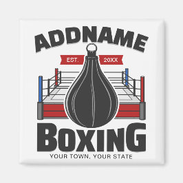 Aimant Boxe Anneau AJOUTER NOM Boxer Gym Speed Sac