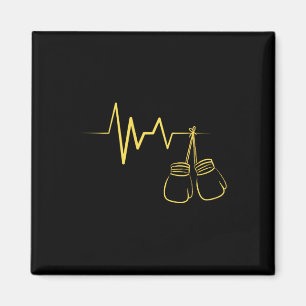 Aimant Boxe Boxer Heartbeat Design Cute Boxing Lover Boxe