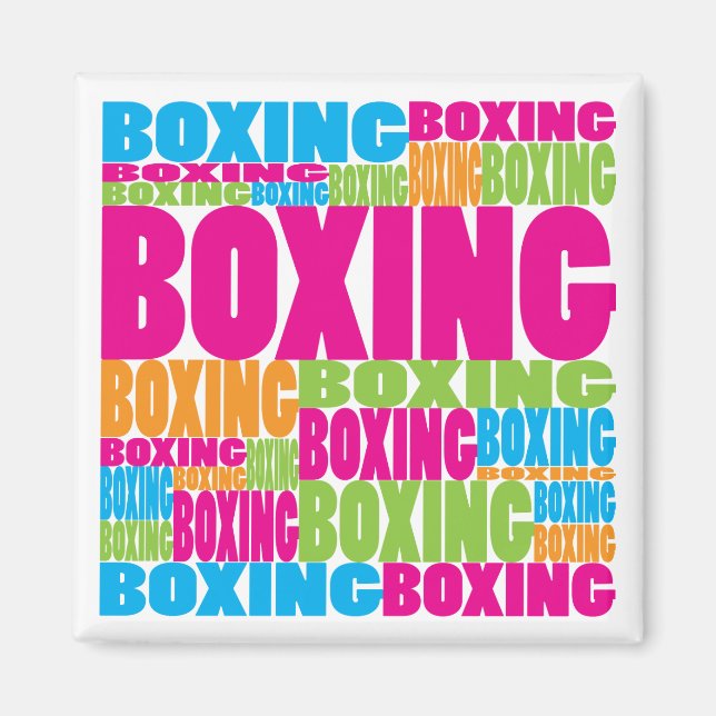 Aimant Boxe colorée (Devant)