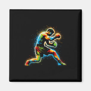 Aimant Boxer Boxer Ring Martial Art Sport Kickboxer Trai