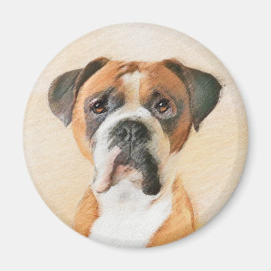 Aimant Boxer Dog Peinture Non Décroché Art animal origina