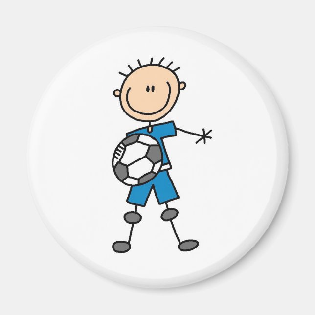 Aimant Boy Blue Uniform Soccer (Devant)