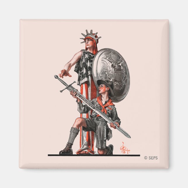 Aimant Boy Scout et Liberty (Devant)