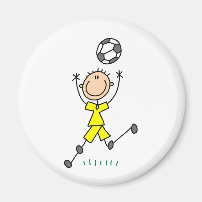 Aimant Boy Yellow Soccer Uniform (Devant)