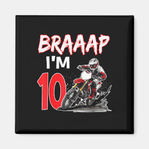 Aimant Braaap 10 ans pilote de motocross en moto tout-ter