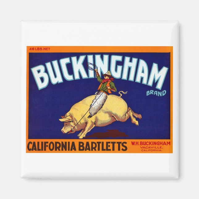 Aimant Brand de Buckingham California Bartletts (Devant)