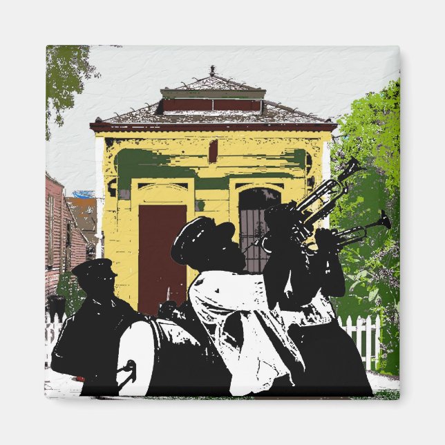 Aimant Brass Band à Shotgun House (Devant)