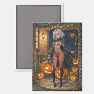 Aimant Brave Halloween Fille Trick or Treat Body Painting
