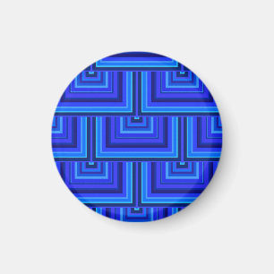 Aimant Brayures bleues carré motif