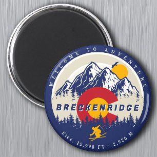 Aimant Breckenridge Colorado Drapeau Montagne Ski Souveni