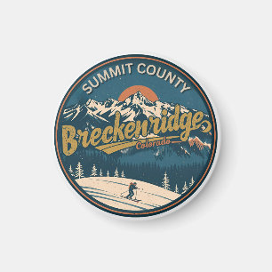 Aimant Breckenridge colorado vintage Montagne Rocheuse