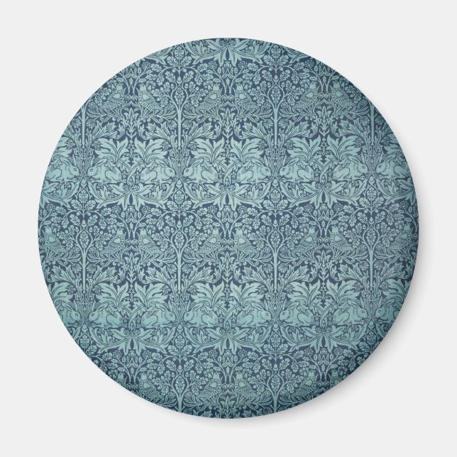 Aimant Brer Rabbit par William Morris Motif de textile bl (Devant)