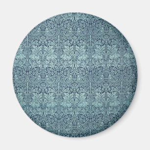Aimant Brer Rabbit par William Morris Motif textile bleu