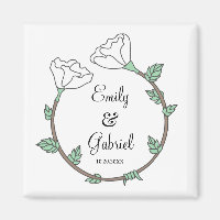 Bride Groom Blanc Floral Mariage Ring Newlywes