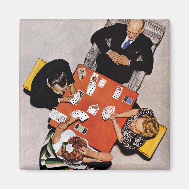 Aimant Bridge Game par Norman Rockwell (Devant)