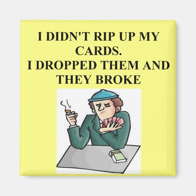 Aimant bridge poker carte joueur conception de jeu (Devant)