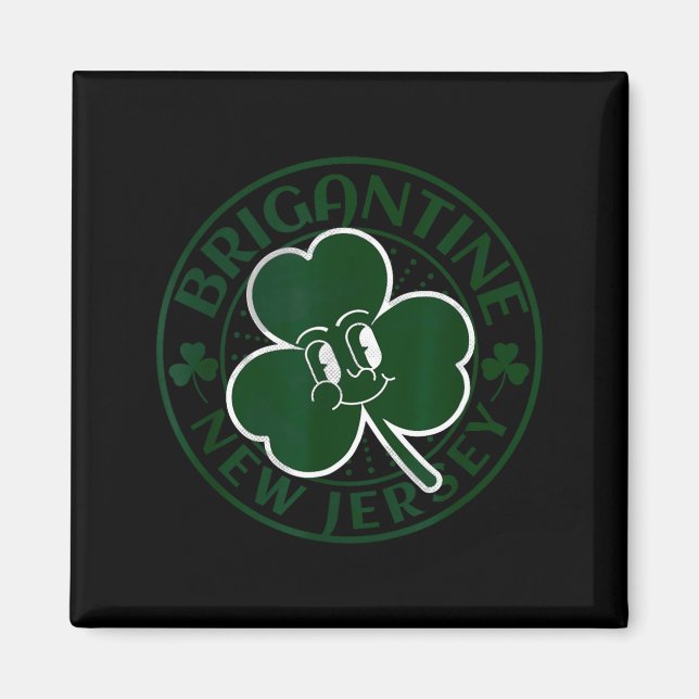 Aimant Brigantine New Jersey Irish Shamrock Nj Retro Souv (Devant)