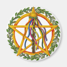 Bright Maypole Beltane Sun Pentacle Pagan