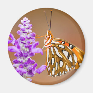 Aimant Bright Orange Gulf Fritillary Butterfly
