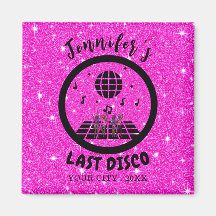 Bright Pink parties scintillant Disco Bachelorette