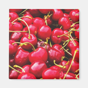 Aimant Bright Red Cherries Photo
