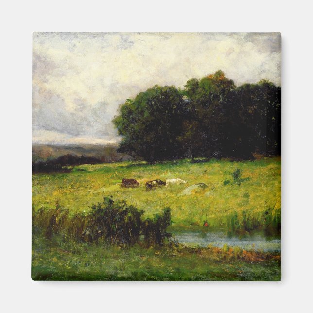 Aimant Bright Scene of Cattle near Stream - Edward Mitche (Devant)