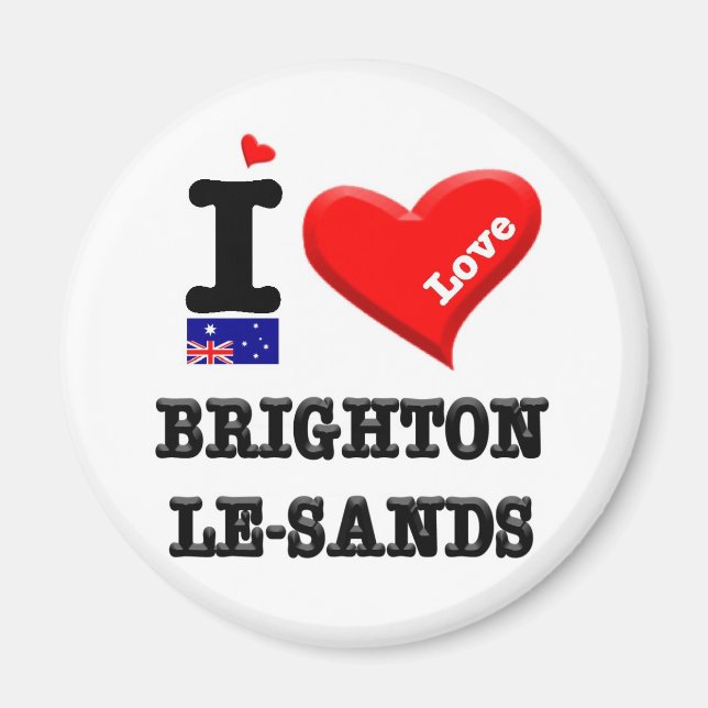 Aimant BRIGHTON-LE-SANDS - I Love (Devant)