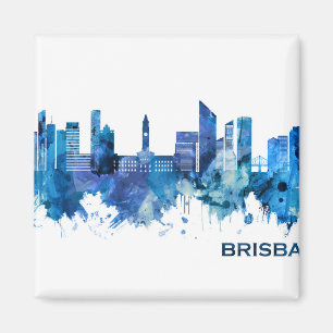 Aimant Brisbane Australie Skyline Blue